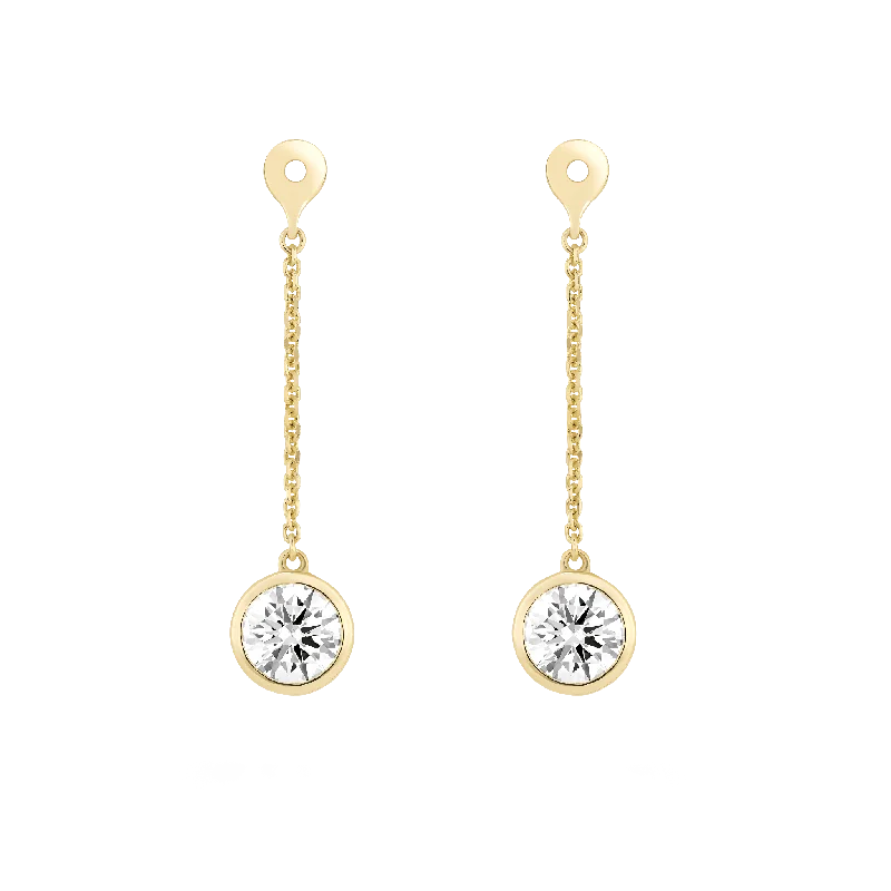 Women's Earrings – Elegant Designs for Every Personality--The Bezel Solitaire Ear Jackets Women's Earrings – Elegant Designs for Every Personality--The Bezel Solitaire Ear Jackets