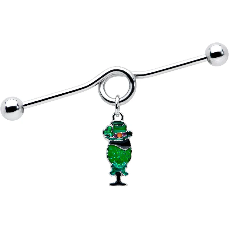 Women's Earrings – Elegant Designs for Every Personality--14 Gauge Fancy Leprechaun St Patricks Dangle Project Bar 38mm Women's Earrings – Elegant Designs for Every Personality--14 Gauge Fancy Leprechaun St Patricks Dangle Project Bar 38mm