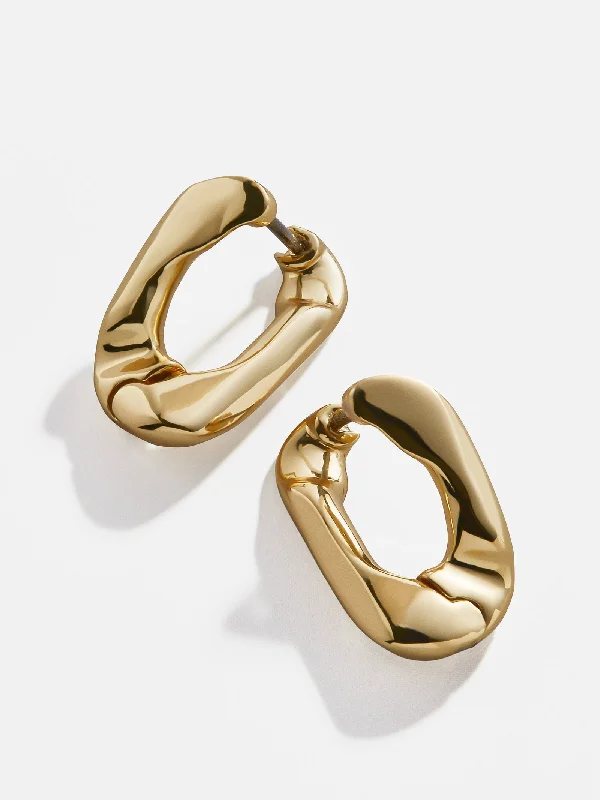 Women's Earrings – Elegant Designs for Every Personality--Michel Hoop Earrings - Gold
