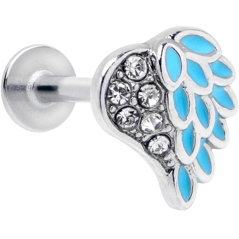 Comfortable and Trendy Lip Rings16 Gauge 5/16 Clear Gem Heavenly Heart Angel Wing Blue Labret Tragus Comfortable and Trendy Lip Rings16 Gauge 5/16 Clear Gem Heavenly Heart Angel Wing Blue Labret Tragus