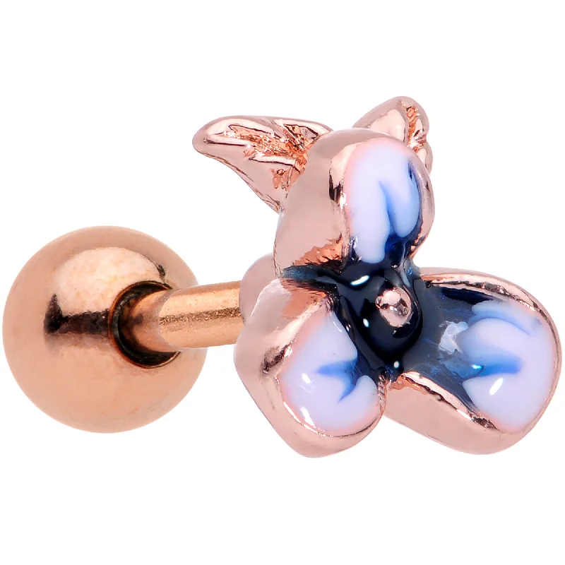 Women's Earrings – Elegant Designs for Every Personality--16 Gauge 1/4 Rose Gold Tone Tropical Flower Cartilage Tragus Women's Earrings – Elegant Designs for Every Personality--16 Gauge 1/4 Rose Gold Tone Tropical Flower Cartilage Tragus