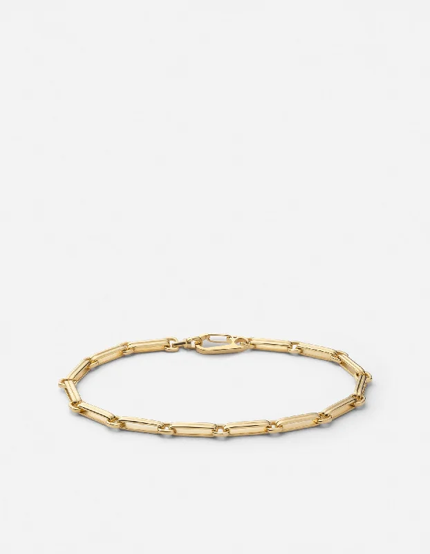 Men's Personalized Cuff Bracelets-Jax Bracelet, Gold Vermeil