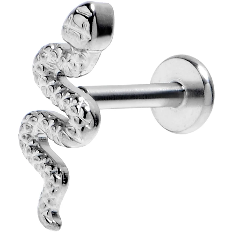 Bold and Beautiful Lip Rings for Trendsetters16 Gauge 5/16 Grade 23 Titanium Snake Threadless Push In Labret Tragus