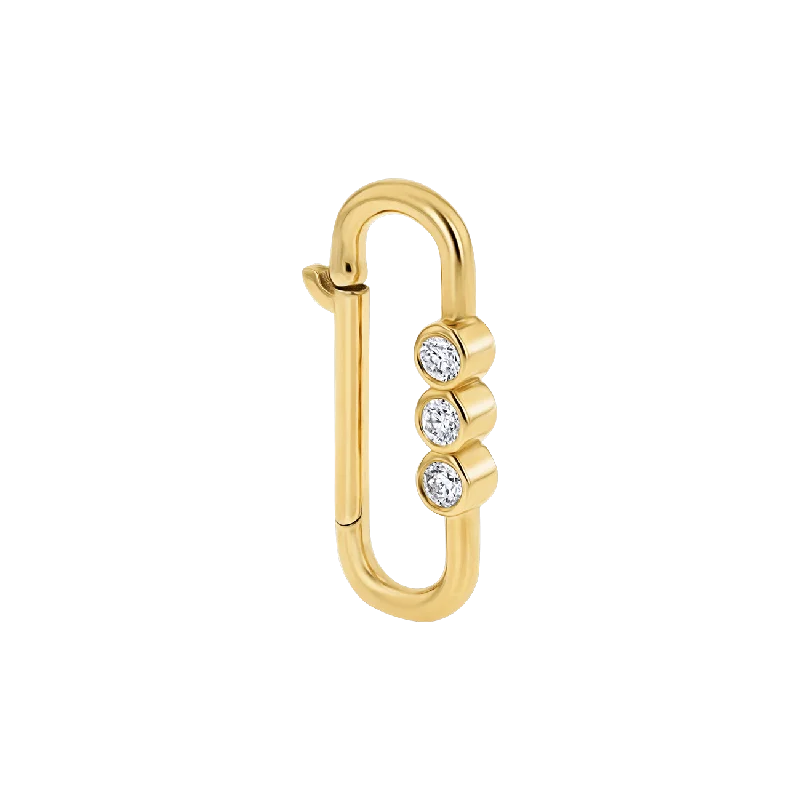 Shop Classic Women's Necklaces & Pendants with a Modern Twist-Tri-Bezel Diamond Paper Clip Connector Shop Classic Women's Necklaces & Pendants with a Modern Twist-Tri-Bezel Diamond Paper Clip Connector