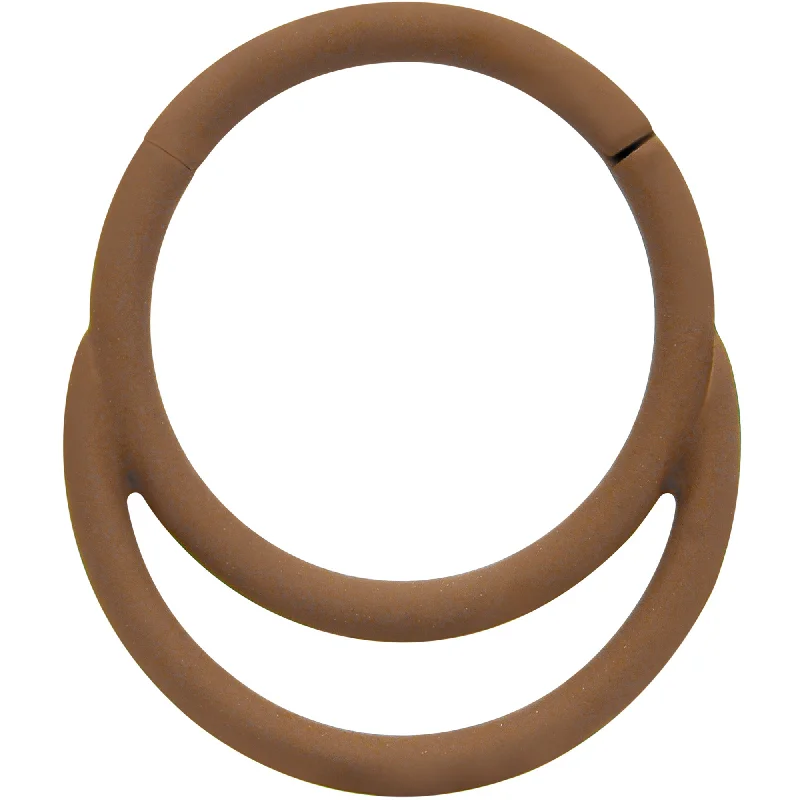 Nose Rings for Every Style Preference -18 Gauge 3/8 Light Brown Matte Double Circle Hinged Segment Ring Nose Rings for Every Style Preference -18 Gauge 3/8 Light Brown Matte Double Circle Hinged Segment Ring