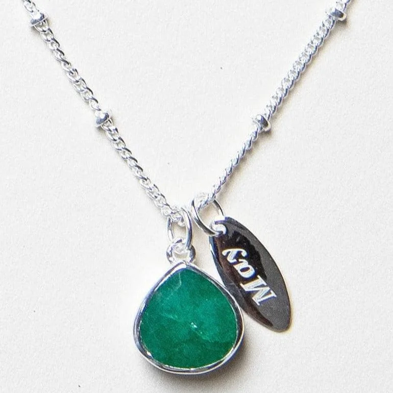 Exclusive Men's Necklaces & Pendants for the Modern Gentleman-May Emerald Birthstone Necklace Exclusive Men's Necklaces & Pendants for the Modern Gentleman-May Emerald Birthstone Necklace