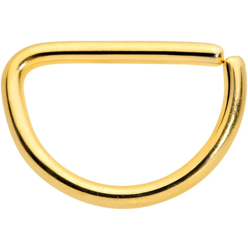 Sterling Silver Nose Rings -18 Gauge 5/16 Gold Tone Anodized Titanium D Shape Cartilage Ring Sterling Silver Nose Rings -18 Gauge 5/16 Gold Tone Anodized Titanium D Shape Cartilage Ring