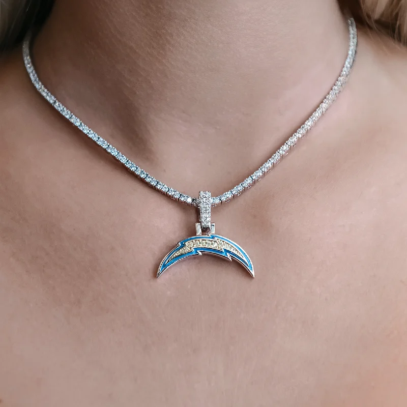 Shop Classic Women's Necklaces & Pendants with a Modern Twist-Los Angeles Chargers Official NFL Pendant Shop Classic Women's Necklaces & Pendants with a Modern Twist-Los Angeles Chargers Official NFL Pendant