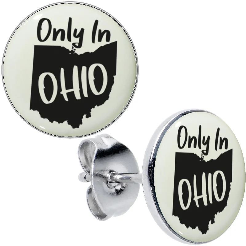 Women's Earrings – Elegant Designs for Every Personality--Only in Ohio Glow in the Dark Stud Earrings Women's Earrings – Elegant Designs for Every Personality--Only in Ohio Glow in the Dark Stud Earrings