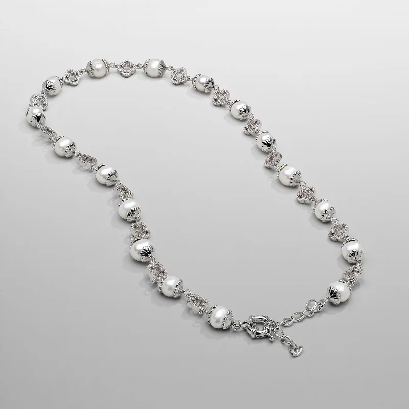 Exclusive Men's Necklaces & Pendants for the Modern Gentleman-Filigree Real Pearl Necklace (Silver) Exclusive Men's Necklaces & Pendants for the Modern Gentleman-Filigree Real Pearl Necklace (Silver)