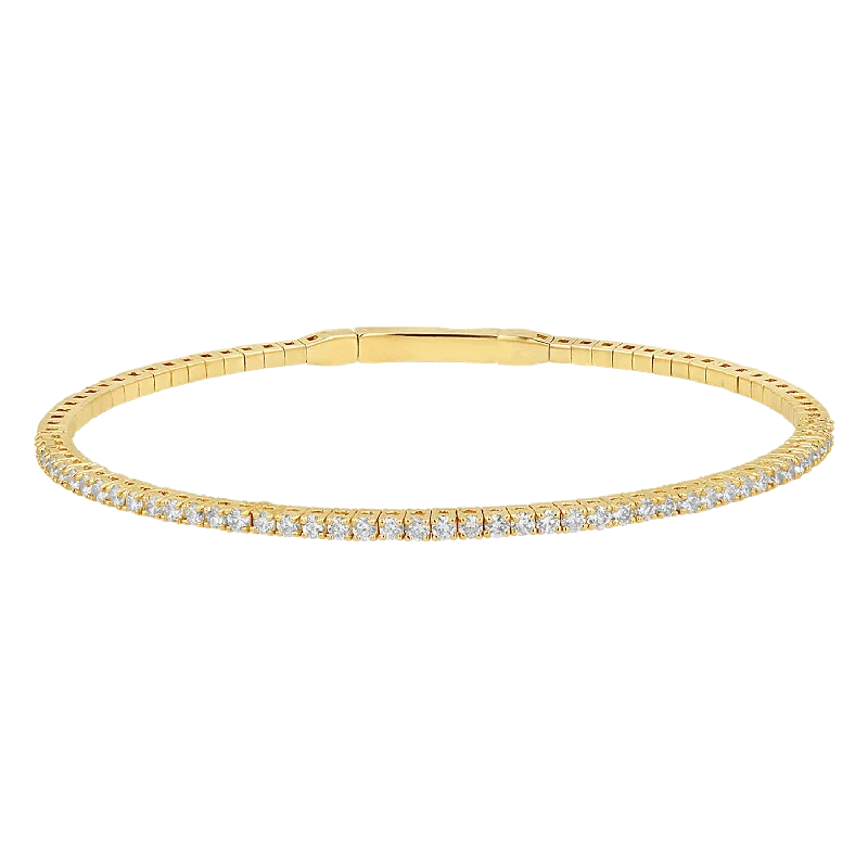 High-Quality Stainless Steel Bracelets for Men-Flexible Diamond Tennis Bangle Bracelet