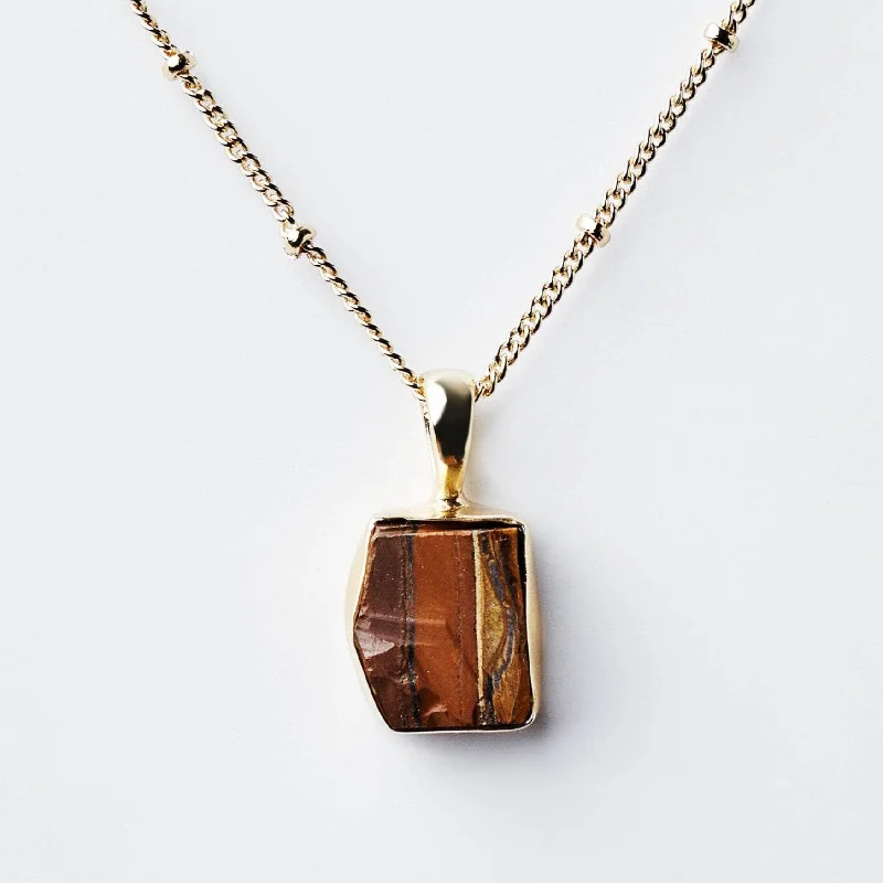 Exclusive Men's Necklaces & Pendants for the Modern Gentleman-Tiger Eye Raw Crystal Necklace Exclusive Men's Necklaces & Pendants for the Modern Gentleman-Tiger Eye Raw Crystal Necklace