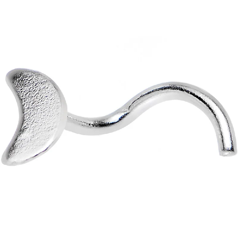 Nose Rings with Charms -Sterling Silver Half Moon Nose Ring