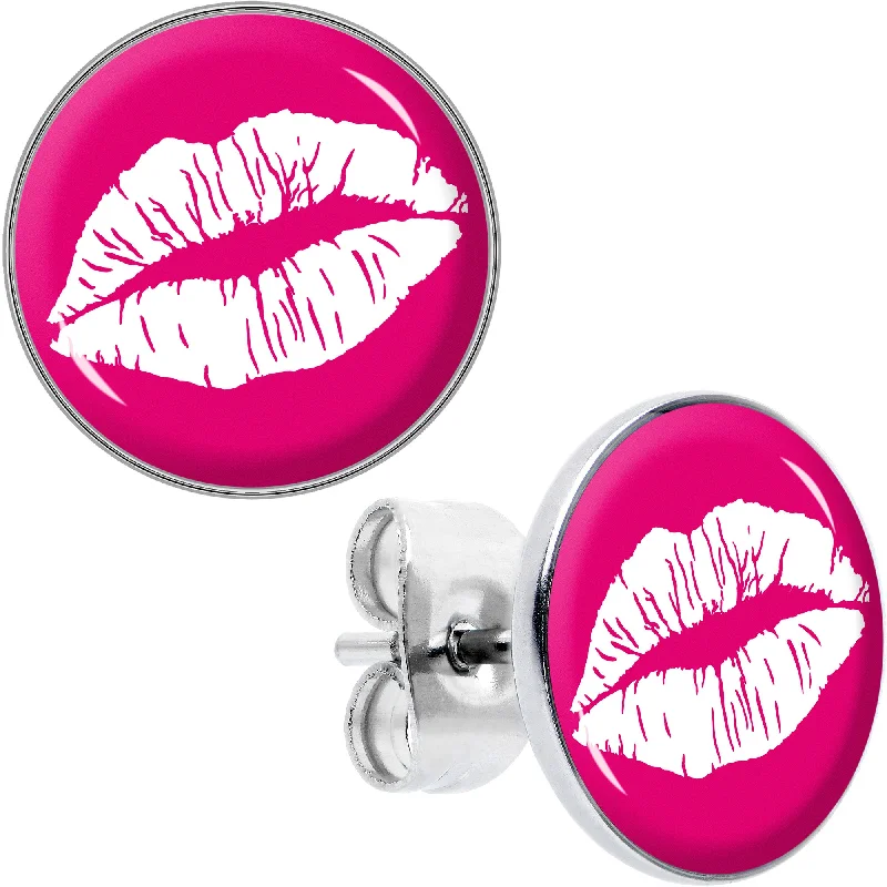 Women's Earrings – Elegant Designs for Every Personality--Red Hot Lips Stud Earrings