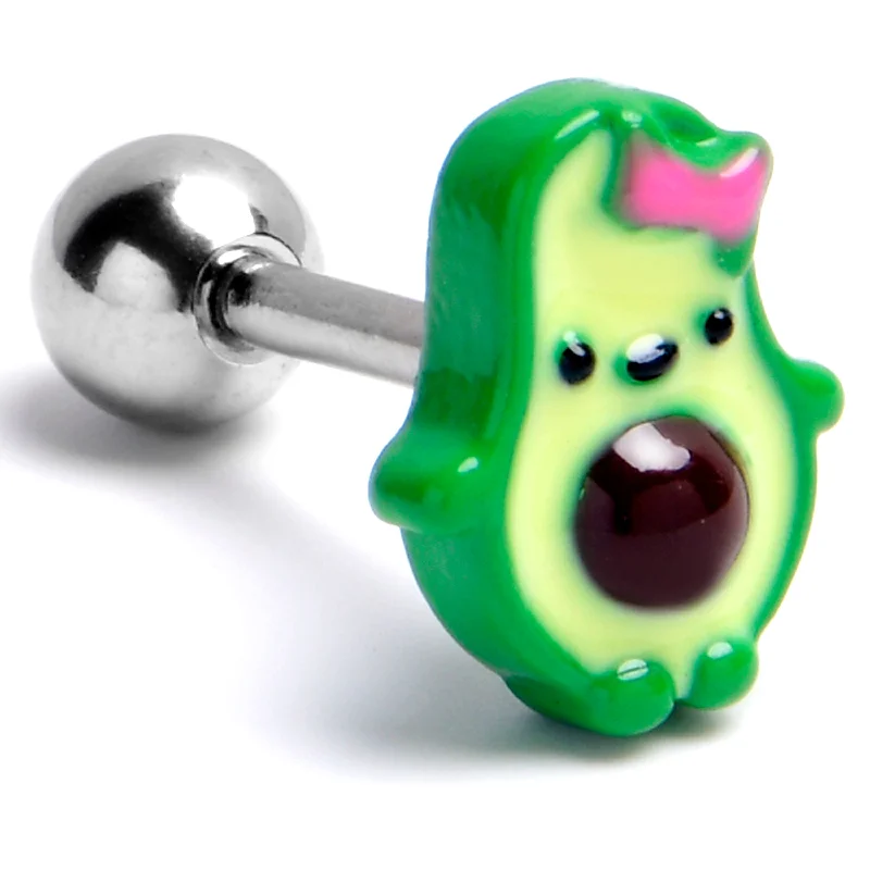 Women's Earrings – Elegant Designs for Every Personality--16 Gauge 1/4 Cutie Avocado Cartilage Tragus Earring Women's Earrings – Elegant Designs for Every Personality--16 Gauge 1/4 Cutie Avocado Cartilage Tragus Earring