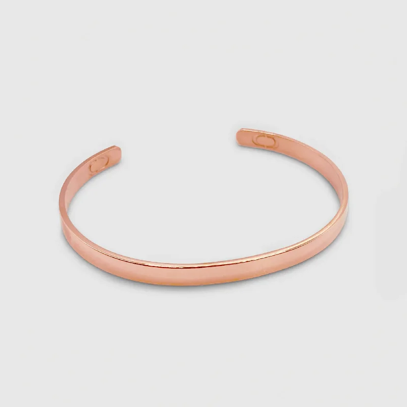 Men's Stylish Bracelets for Fashion-Forward Looks-Classic Cuff 5mm (Rose Gold)