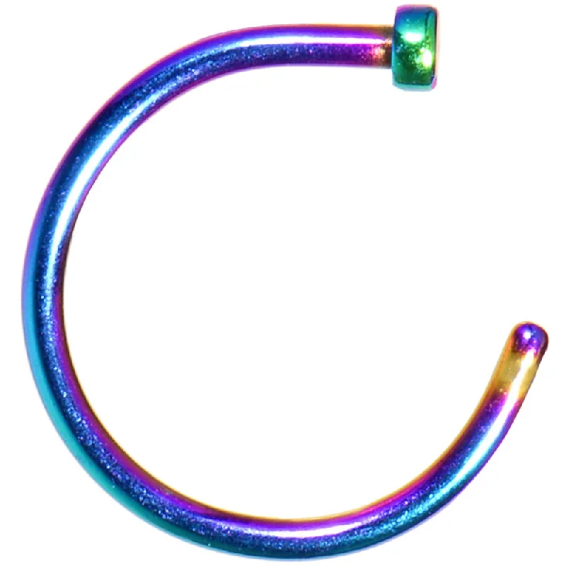 Nose Rings with Unique Designs for All -20 Gauge 3/8 Rainbow Anodized Titanium Nose Hoop Nose Rings with Unique Designs for All -20 Gauge 3/8 Rainbow Anodized Titanium Nose Hoop