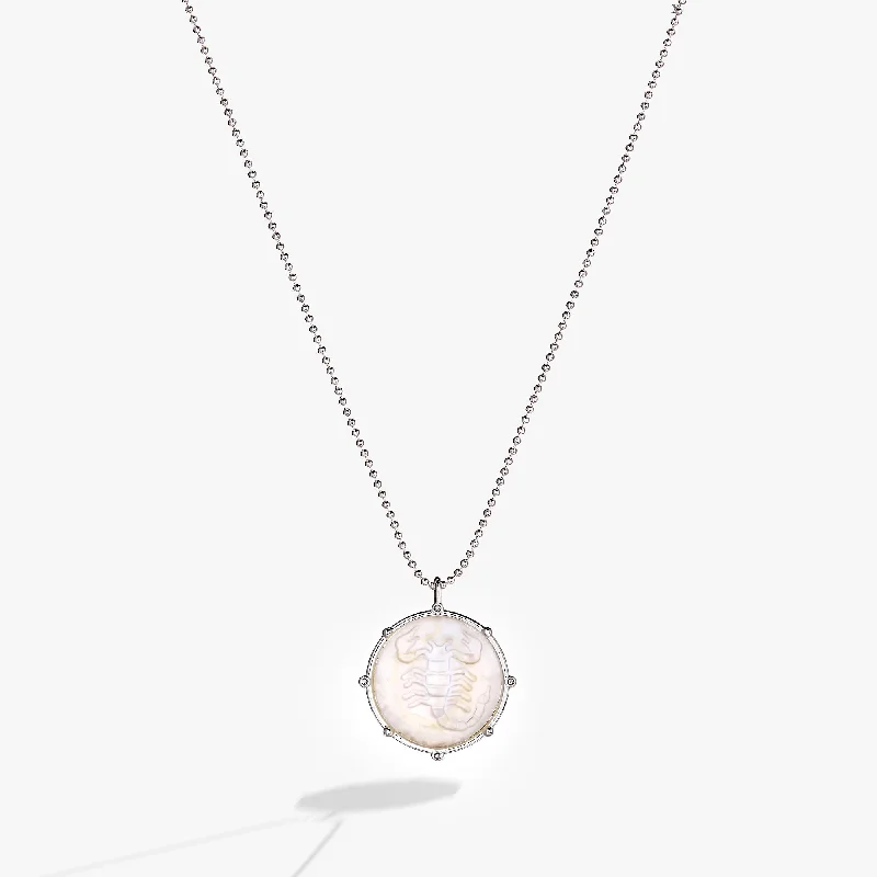 Shop Classic Women's Necklaces & Pendants with a Modern Twist-Scorpio Zodiac Double-Sided Charm Necklace Shop Classic Women's Necklaces & Pendants with a Modern Twist-Scorpio Zodiac Double-Sided Charm Necklace
