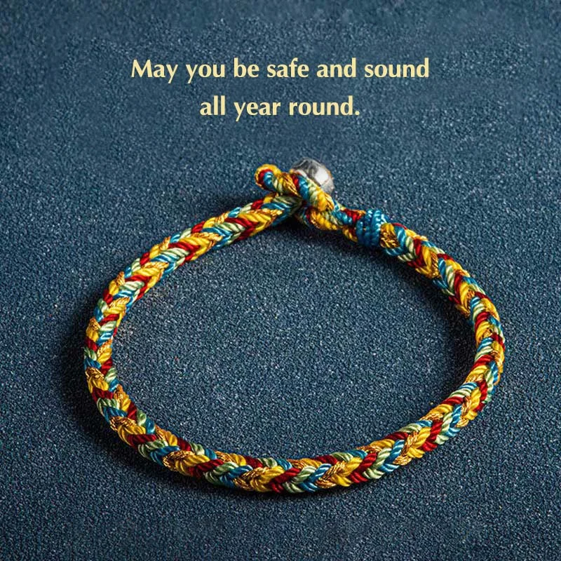 Men's Beaded Bracelets-Buddha Stones "May you be safe and sound all year round" Lucky Multicolored Bracelet Men's Beaded Bracelets-Buddha Stones "May you be safe and sound all year round" Lucky Multicolored Bracelet