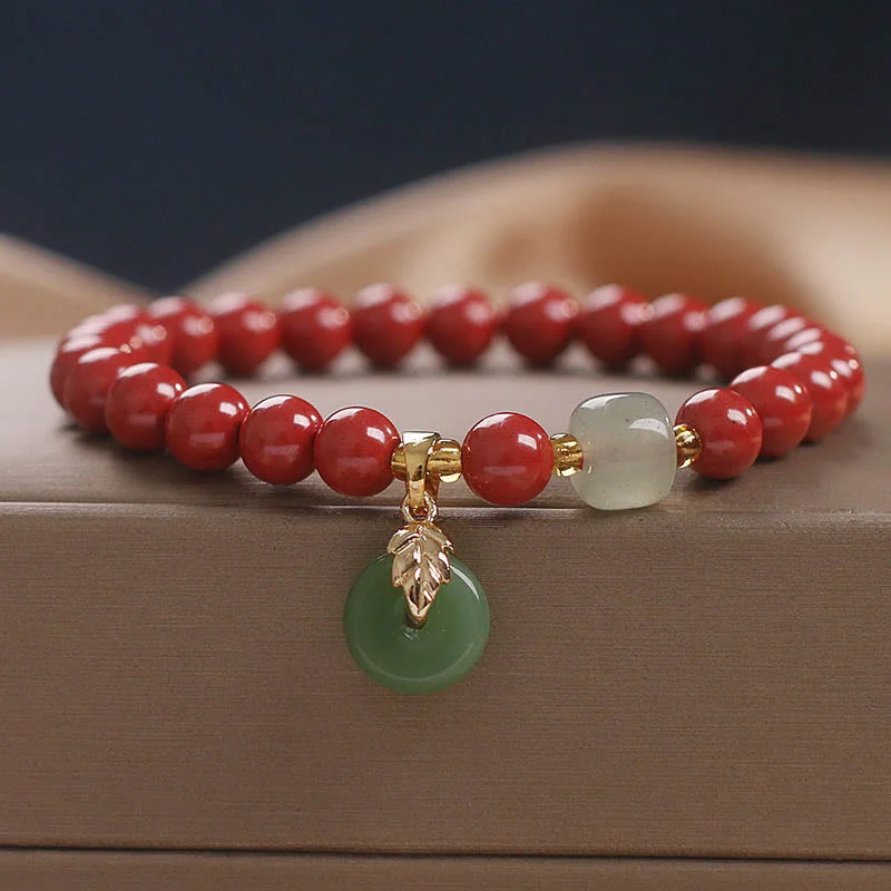 Stainless Steel Bracelets for Men with Bold Looks-Buddha Stones Lucky Cinnabar Peace Buckle Blessing Bracelet Stainless Steel Bracelets for Men with Bold Looks-Buddha Stones Lucky Cinnabar Peace Buckle Blessing Bracelet