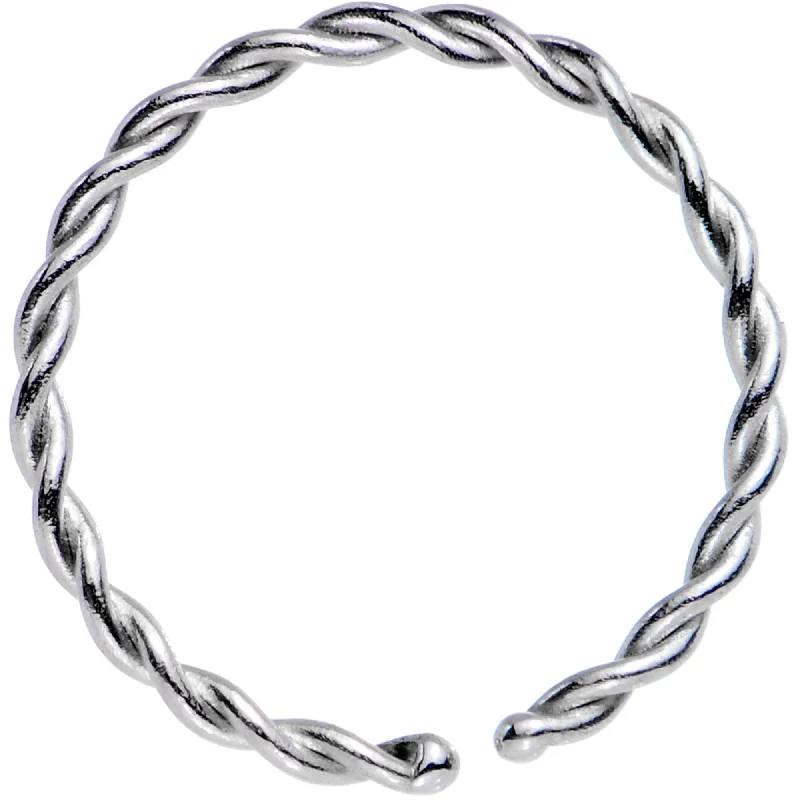 Artistic Designs for Nose Rings -20 Gauge 5/16 Annealed Steel Seamless Braided Circular Ring