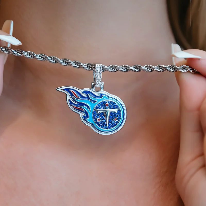 Shop Classic Women's Necklaces & Pendants with a Modern Twist-Tennessee Titans Official NFL Pendant Shop Classic Women's Necklaces & Pendants with a Modern Twist-Tennessee Titans Official NFL Pendant