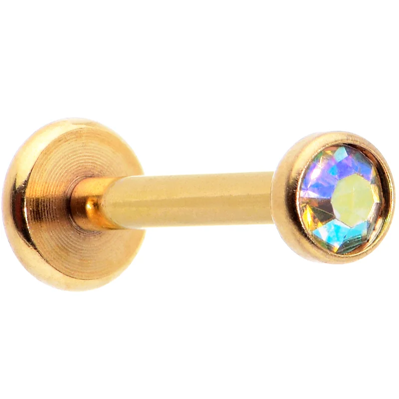 Women's Earrings – Elegant Designs for Every Personality--16 Gauge 5/16 Aurora Gem Gold Tone Threadless Labret Monroe Tragus Women's Earrings – Elegant Designs for Every Personality--16 Gauge 5/16 Aurora Gem Gold Tone Threadless Labret Monroe Tragus