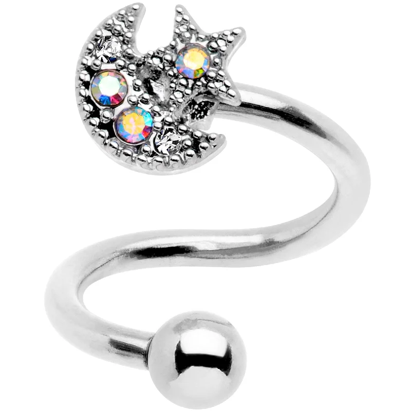 Custom Lip Rings for Personal Touch14 Gauge 3/8 Stainless Steel Moon Star Spiral Twister Belly Ring Custom Lip Rings for Personal Touch14 Gauge 3/8 Stainless Steel Moon Star Spiral Twister Belly Ring