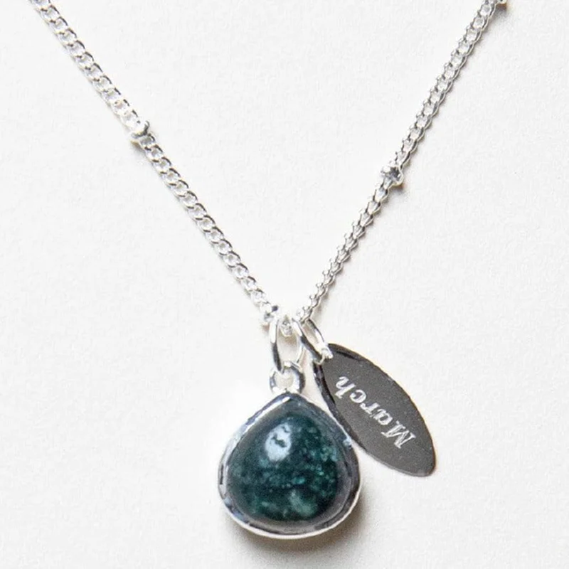 Exclusive Men's Necklaces & Pendants for the Modern Gentleman-March Bloodstone Birthstone Necklace Exclusive Men's Necklaces & Pendants for the Modern Gentleman-March Bloodstone Birthstone Necklace