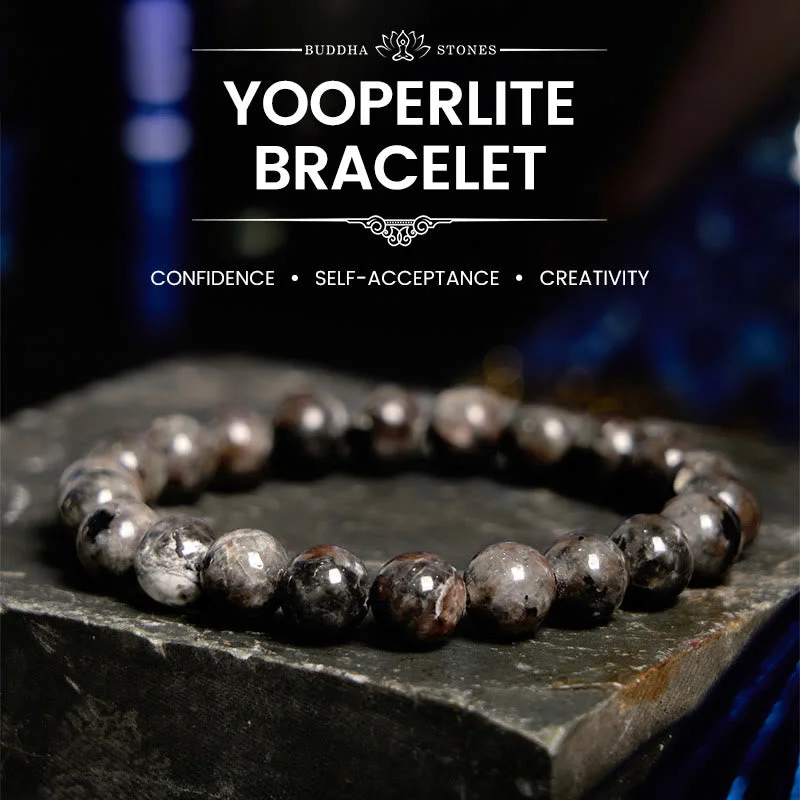 Men's Cuff Bracelets-Buddha Stones Yooperlite Creativity Bracelet