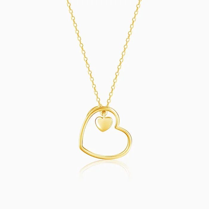 Shop Classic Women's  Necklaces & Pendants with a Modern Twist-Golden Heart Necklace