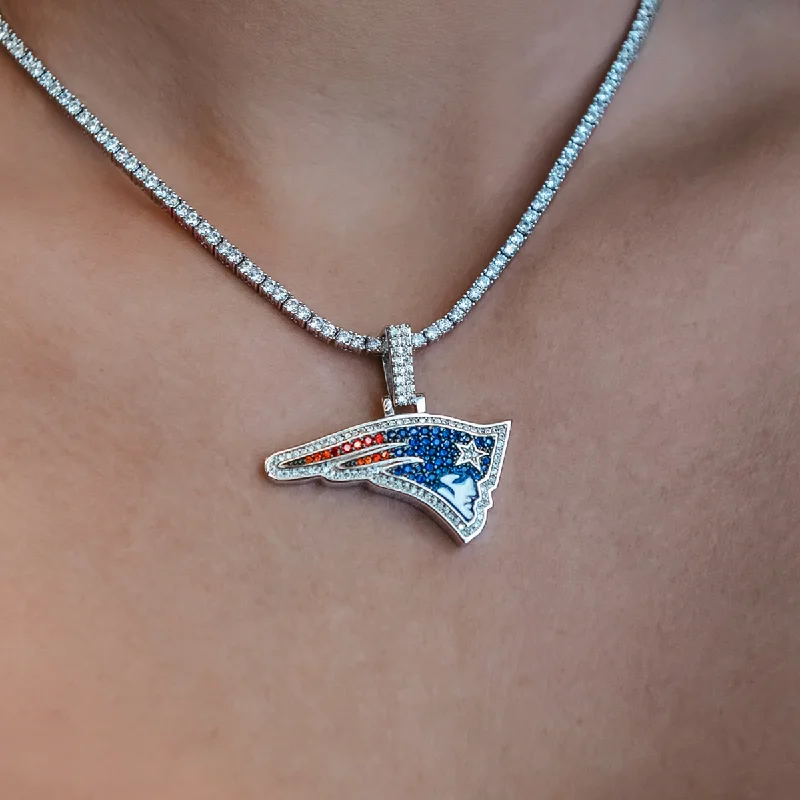 Shop Classic Women's Necklaces & Pendants with a Modern Twist-New England Patriots Official NFL Pendant Shop Classic Women's Necklaces & Pendants with a Modern Twist-New England Patriots Official NFL Pendant