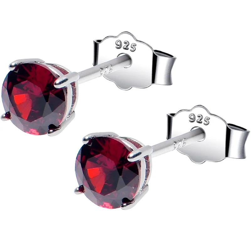 Women's Earrings – Elegant Designs for Every Personality--5mm CZ 925 Sterling Silver January Birthstone Stud Earrings Women's Earrings – Elegant Designs for Every Personality--5mm CZ 925 Sterling Silver January Birthstone Stud Earrings