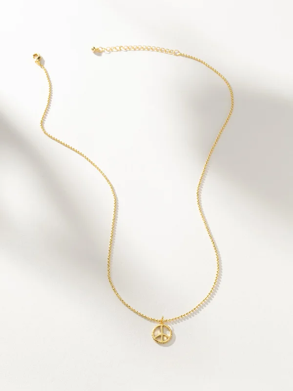 Shop Classic Women's Necklaces & Pendants with a Modern Twist-Peace Sign Pendant Necklace Shop Classic Women's Necklaces & Pendants with a Modern Twist-Peace Sign Pendant Necklace