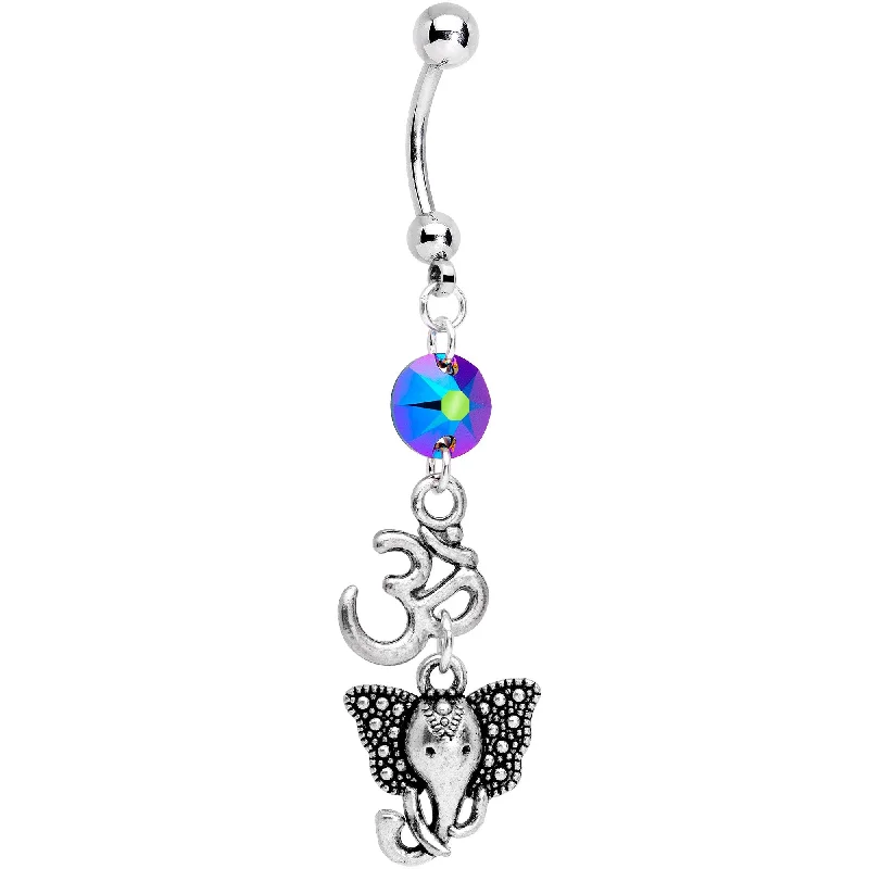 Stylish Belly Rings for Elegant Looks -Handcrafted All Ohm Dangle Belly Ring Created with Crystals Stylish Belly Rings for Elegant Looks -Handcrafted All Ohm Dangle Belly Ring Created with Crystals