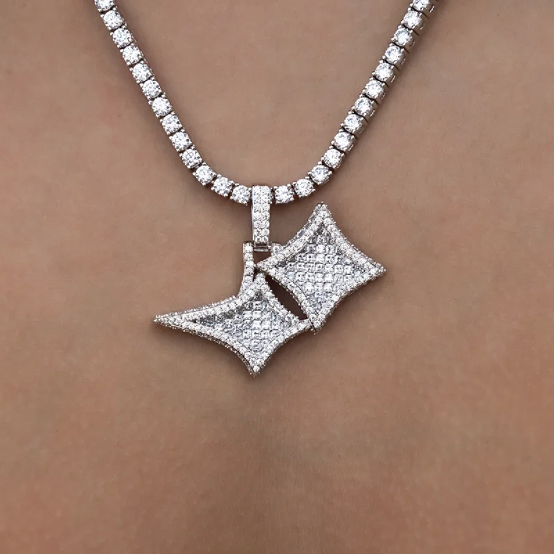 Shop Classic Women's Necklaces & Pendants with a Modern Twist-Large GLD Star Pendant in White Gold Shop Classic Women's Necklaces & Pendants with a Modern Twist-Large GLD Star Pendant in White Gold