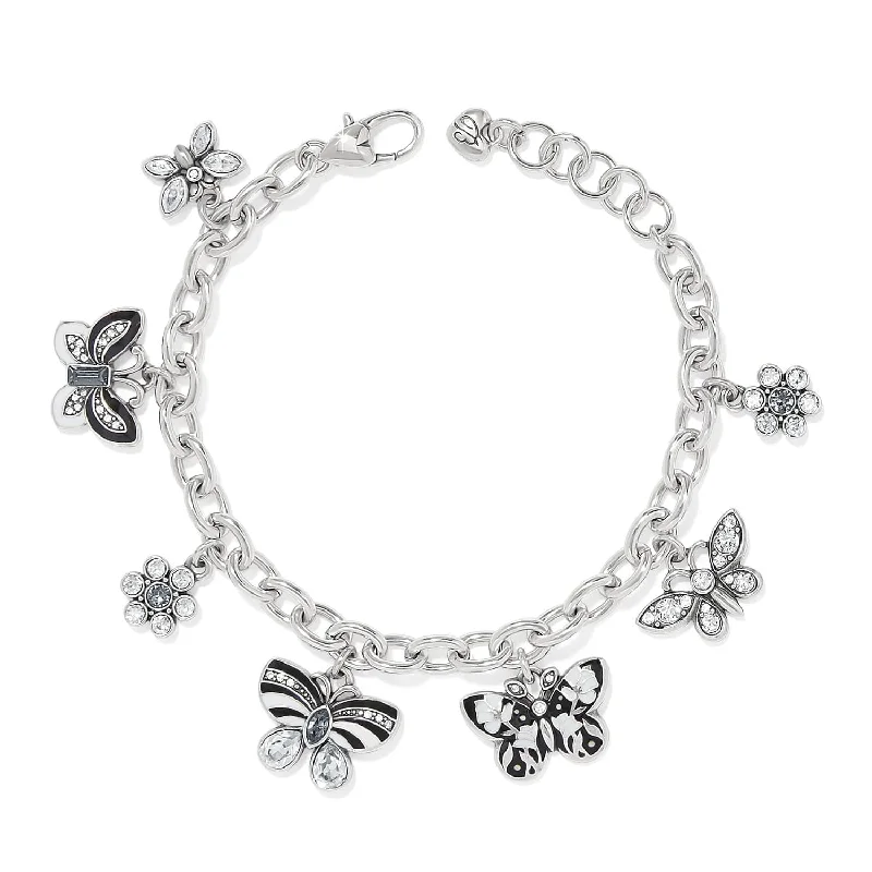 Adjustable Cuff Bangles with Crystals for Women-Botanique Garden Charm Bracelet