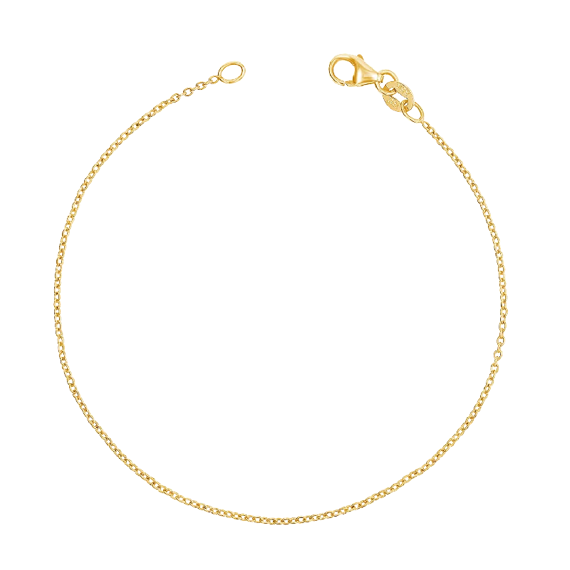 Fashionable Cuff Bracelets for Men-14K Gold Cable Chain Bracelet