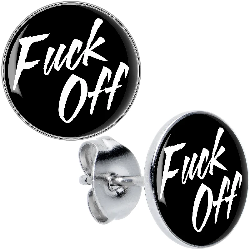 Women's Earrings – Elegant Designs for Every Personality--F*ck Off Stud Earrings