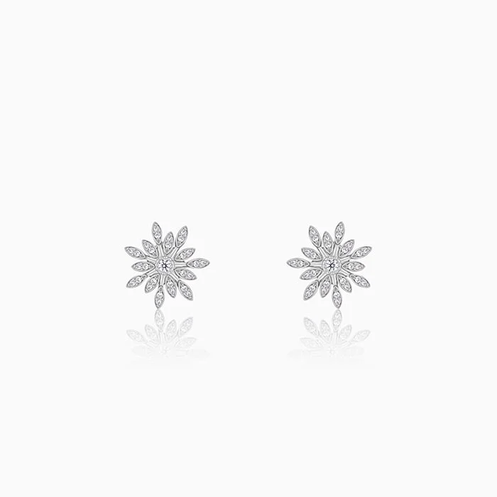 Women's Earrings – Elegant Designs for Every Personality--Silver Classic Flower Romance Earrings Women's Earrings – Elegant Designs for Every Personality--Silver Classic Flower Romance Earrings