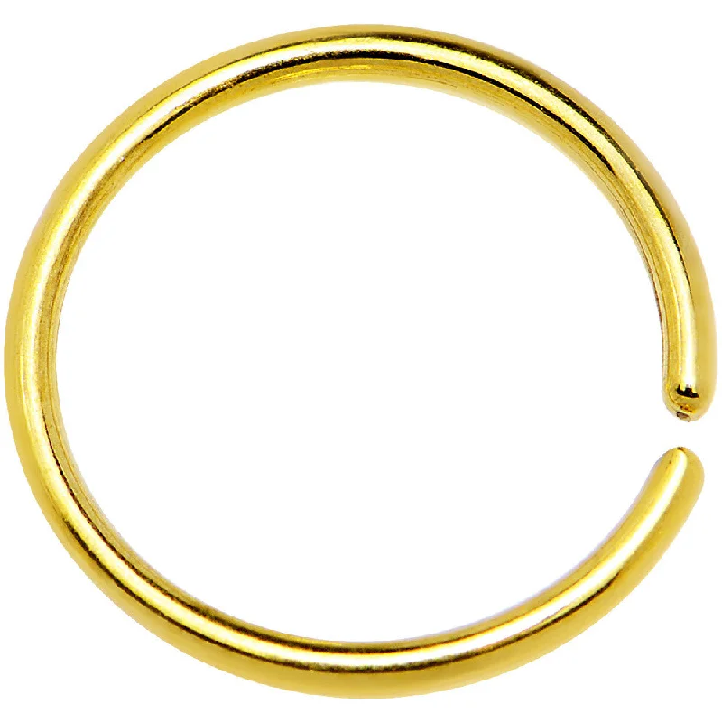 Nose Rings for a Fun Look -18 Gauge 3/8 Gold IP Annealed Steel Seamless Circular Ring Nose Rings for a Fun Look -18 Gauge 3/8 Gold IP Annealed Steel Seamless Circular Ring