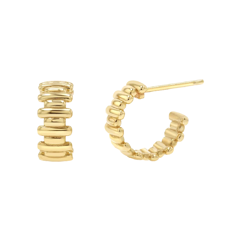 Women's Earrings – Elegant Designs for Every Personality--Deco Bar Huggie Hoops