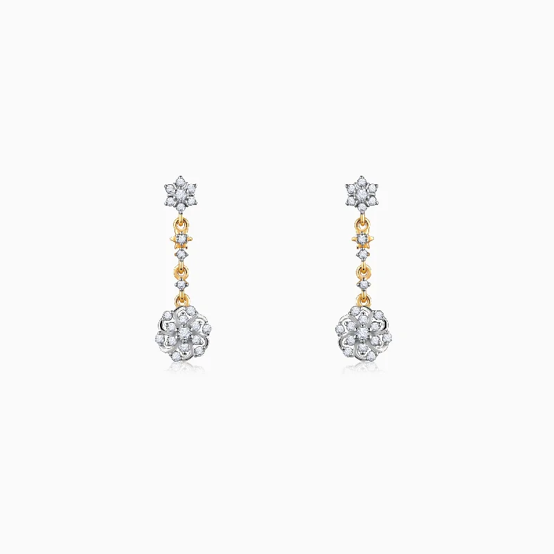 Women's Earrings – Elegant Designs for Every Personality--Gold Ageratum Diamond Earrings Women's Earrings – Elegant Designs for Every Personality--Gold Ageratum Diamond Earrings