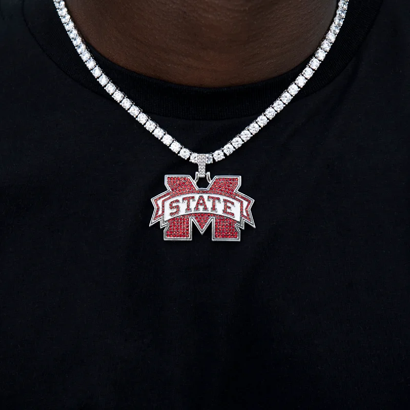 Exclusive Men's Necklaces & Pendants for the Modern Gentleman-Mississippi State Bulldogs Official NCAA Logo Pendant Exclusive Men's Necklaces & Pendants for the Modern Gentleman-Mississippi State Bulldogs Official NCAA Logo Pendant
