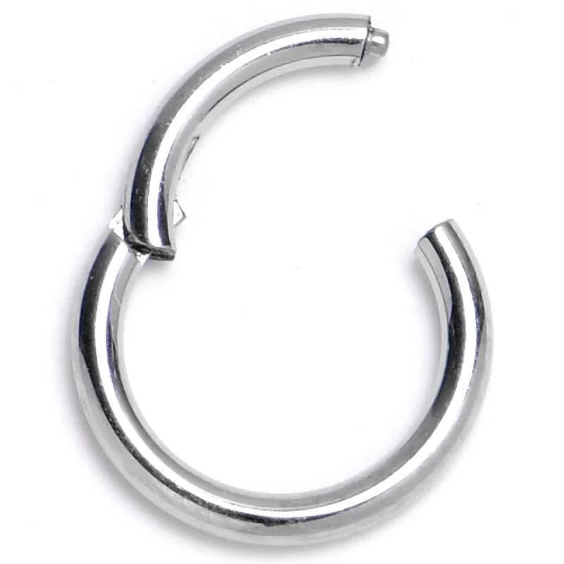 Nose Rings for Everyday Look -18 Gauge 1/4 316L Surgical Steel Precision Hinged Segment Hoop Nose Rings for Everyday Look -18 Gauge 1/4 316L Surgical Steel Precision Hinged Segment Hoop