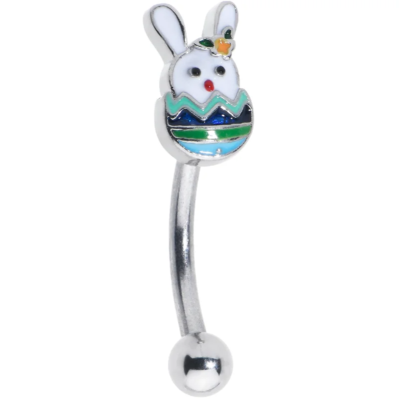 Women's Earrings – Elegant Designs for Every Personality--16 Gauge 5/16 Easter Egg Bunny Curved Eyebrow Ring Women's Earrings – Elegant Designs for Every Personality--16 Gauge 5/16 Easter Egg Bunny Curved Eyebrow Ring