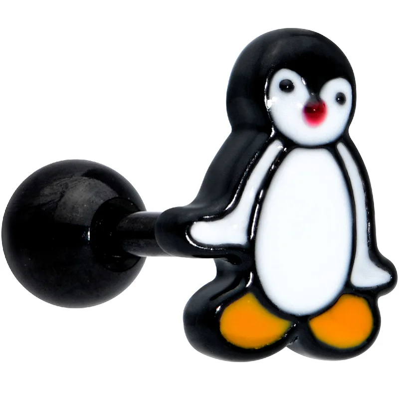 Women's Earrings – Elegant Designs for Every Personality--16 Gauge 1/4 Black Baby Penguin Cartilage Tragus Earring Women's Earrings – Elegant Designs for Every Personality--16 Gauge 1/4 Black Baby Penguin Cartilage Tragus Earring