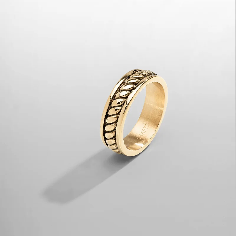 Top Men's Rings – Crafted for Every Style  Rope Ring (Gold)