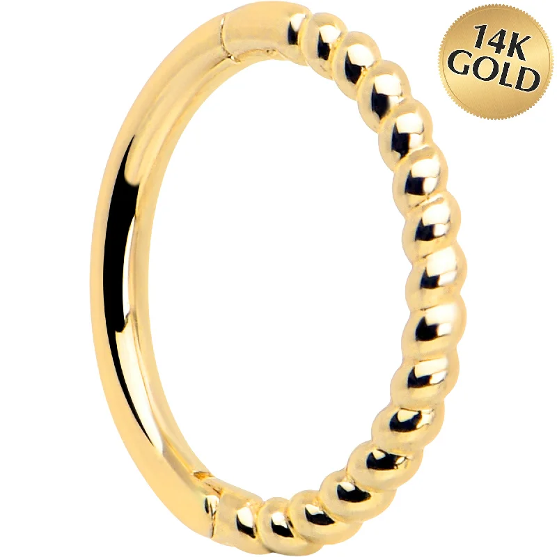 Designer Lip Rings for Chic, Modern Style14k Solid Yellow Gold Hinged Segment Ring Forward Facing Twisted 18 Gauge 5/16 Designer Lip Rings for Chic, Modern Style14k Solid Yellow Gold Hinged Segment Ring Forward Facing Twisted 18 Gauge 5/16