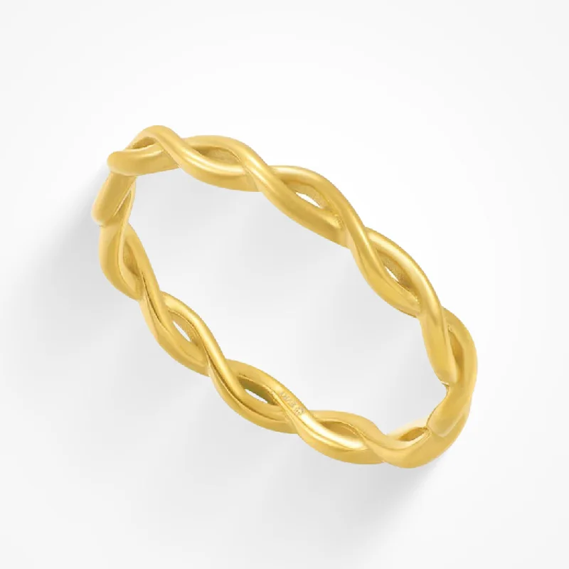 Chic Women's Rings for Fashion-Forward Looks-Braided Ring